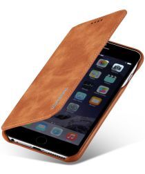 LC.IMEEKE Apple iPhone 6S Plus Retro Style Book Case Kaarthouder Hoesje Bruin
