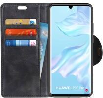 Geen Huawei P30 Pro Portemonnee Stand Hoesje Zwart