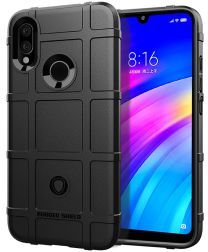 Geen Xiaomi Redmi 7 Rugged Armor Hoesje Zwart