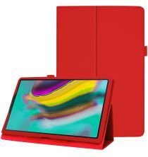 Geen Samsung Galaxy Tab A 10.1 (2019) Two-Fold Book Hoes Rood