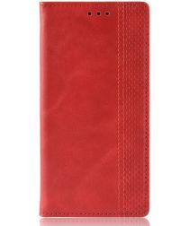 Geen OnePlus 7 Vintage Portemonnee Hoesje Rood