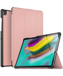 Geen Samsung Galaxy Tab S5e Tri-Fold Hoesje Roze Goud