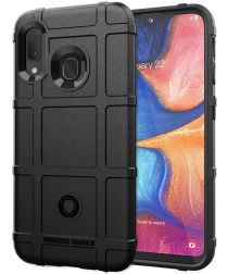 Geen Samsung Galaxy A20e Rugged Armor Hoesje Zwart