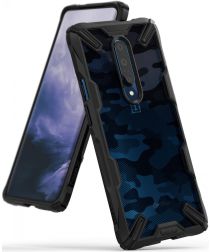 Ringke Fusion X OnePlus 7 Pro Back Cover Hoesje Camo Zwart