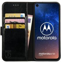 Rosso Element Motorola One Vision Hoesje Book Cover Zwart