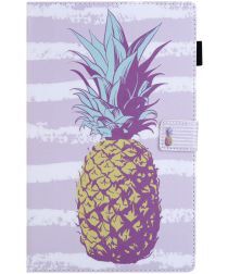 Geen Samsung Galaxy Tab A 10.1 (2019) Portemonnee Hoesje Ananas Print