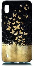 Geen Samsung Galaxy A10 TPU Hoesje met Gouden Vlinder Print