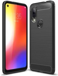 Geen Motorola One Vision Geborsteld TPU Hoesje Zwart