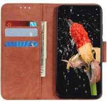 Geen Samsung Galaxy Note 10 Plus Litchi Skin Portemonnee Hoesje Bruin