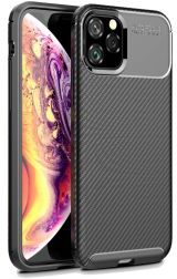 Selected by GSMpunt.nl Apple iPhone 11 Pro Siliconen Carbon Hoesje Zwart