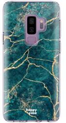 HappyCase Samsung Galaxy S9 Plus Flexibel TPU Hoesje Aqua Marmer Print