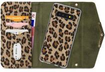 Mobilize Velvet Clutch Samsung Galaxy S10 Hoesje Green Leopard