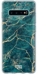 HappyCase Galaxy S10 Flexibel TPU Hoesje Aqua Marmer Print