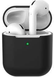 Geen Apple AirPods Flexibel Zacht Siliconen Hoesje Zwart