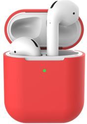 Geen Apple AirPods Flexibel Zacht Siliconen Hoesje Rood