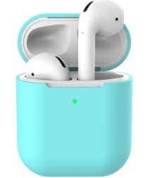 Geen Apple AirPods Flexibel Zacht Siliconen Hoesje Blauw