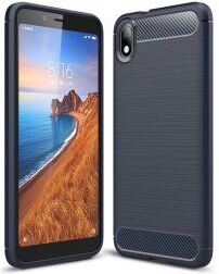 Geen Xiaomi Mi Redmi 7A Geborsteld TPU Hoesje Blauw