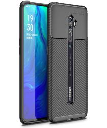 Selected by GSMpunt.nl Oppo Reno 2 Siliconen Carbon Hoesje Zwart