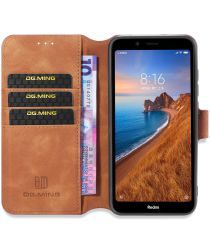 DG Ming Retro Portemonnee Xiaomi Redmi 7A Hoesje Bruin