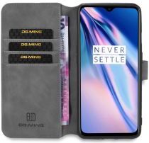 DG Ming Retro Portemonnee OnePlus 7T Hoesje Grijs