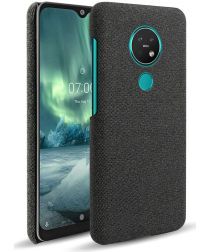 Geen Nokia 7.2 Stof Hard Back Cover Zwart