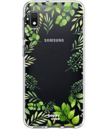 HappyCase Samsung Galaxy A10 Flexibel TPU Hoesje Leaves Print