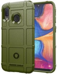 Geen Samsung Galaxy A20e Anti-Shock TPU Hybride Hoesje Groen