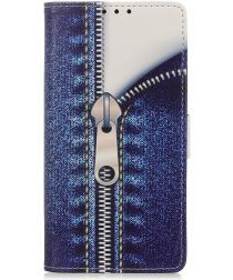 Geen Xiaomi Mi Note 10 (Pro) Portemonnee Hoesje Print Blauw