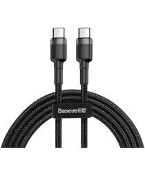 Baseus Cafule USB-C Fast Charge Gevlochten Kabel 1m Zwart/Grijs