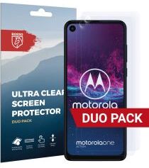 Rosso Motorola One Action Ultra Clear Screen Protector Duo Pack