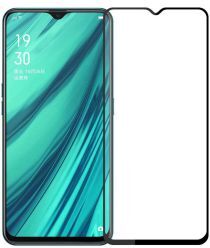 Geen Oppo A9 (2020) Full Cover Tempered Glass Zwart