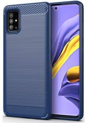 Selected by GSMpunt.nl Samsung Galaxy A51 Hoesje Geborsteld TPU Blauw