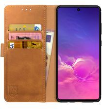 Rosso Element Samsung Galaxy S10 Lite Hoesje Book Cover Lichtbruin