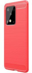 Selected by GSMpunt.nl Samsung Galaxy S20 Ultra Geborsteld TPU Hoesje Rood