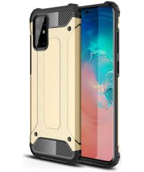 Selected by GSMpunt.nl Samsung Galaxy S20 Plus Hoesje Shock Proof Hybride Back Cover Goud