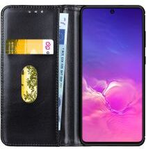 Geen Samsung Galaxy S10 Lite Hoesje Portemonnee Split Leer Zwart