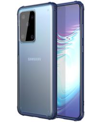 Geen Samsung Galaxy S20 Ultra Hoesje Slim Fit Hybride Transparant/Blauw