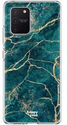 HappyCase Samsung Galaxy S10 Lite Hoesje TPU Aqua Marmer Print