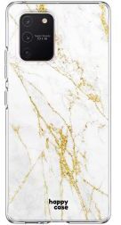 HappyCase Samsung Galaxy S10 Lite Hoesje TPU Wit Marmer Print