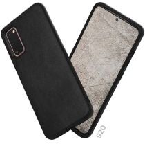 RhinoShield SolidSuit Samsung Galaxy S20 Hoesje Black Leather