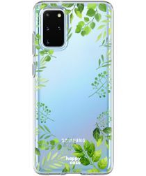 HappyCase Samsung S20 Plus Hoesje Flexibel TPU Leaves Print