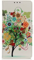 Geen Samsung Galaxy S20 Ultra Lederen Portemonnee Hoesje met Tree Print