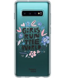 HappyCase Samsung Galaxy S10 Hoesje Flexibel TPU Quote Print