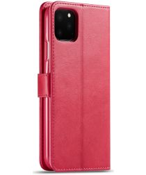 LC.IMEEKE Apple iPhone 11 Pro Max Stand Portemonnee Bookcase Hoesje Rood