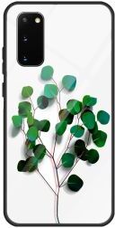 Geen Samsung Galaxy S20 Plus Hoesje Printing Glass Hybride met Tree Print