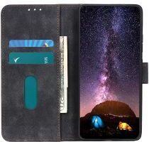 Geen Samsung Galaxy S20 Ultra Hoesje Retro Style Wallet Book Case Zwart