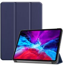 Geen Apple iPad Pro 12.9 2018 / 2020 Tri-Fold Flip Case Blauw