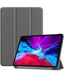 Geen Apple iPad Pro 12.9 2018 / 2020 Tri-Fold Flip Case Grijs