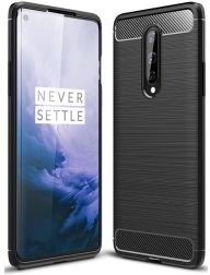 Selected by GSMpunt.nl OnePlus 8 Hoesje Geborsteld TPU Flexibele Back Cover Zwart