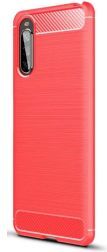 Selected by GSMpunt.nl Sony Xperia 10 II Geborsteld TPU Hoesje Rood